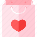 valentine, heart, love, romantic, valentinesday, bag, shoppingbag