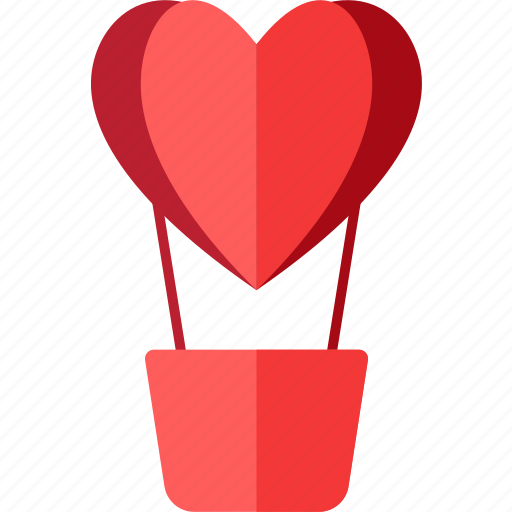 Valentine, heart, love, romantic, valentinesday, hotairballoon icon - Download on Iconfinder