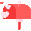 valentine, heart, love, romantic, valentinesday, mailbox