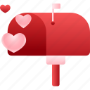 valentine, heart, love, romantic, valentinesday, mailbox