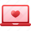 valentine, heart, love, romantic, valentinesday, message, laptop 