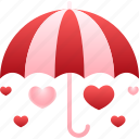 valentine, heart, love, romantic, valentinesday, umbrella