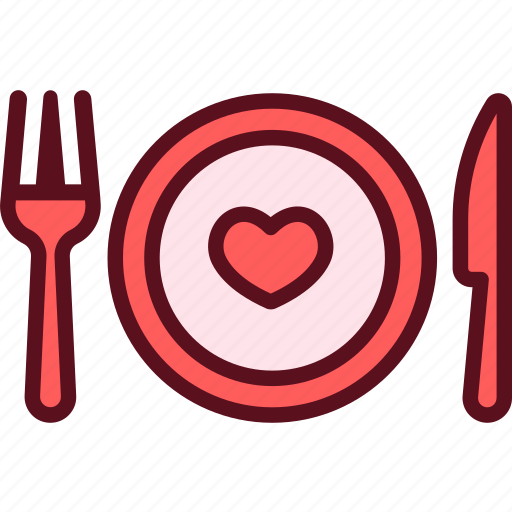 Valentine, heart, love, romantic, valentinesday, dinner icon - Download on Iconfinder