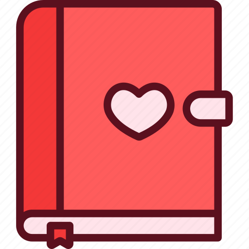 Valentine, heart, love, romantic, valentinesday, diary icon - Download on Iconfinder