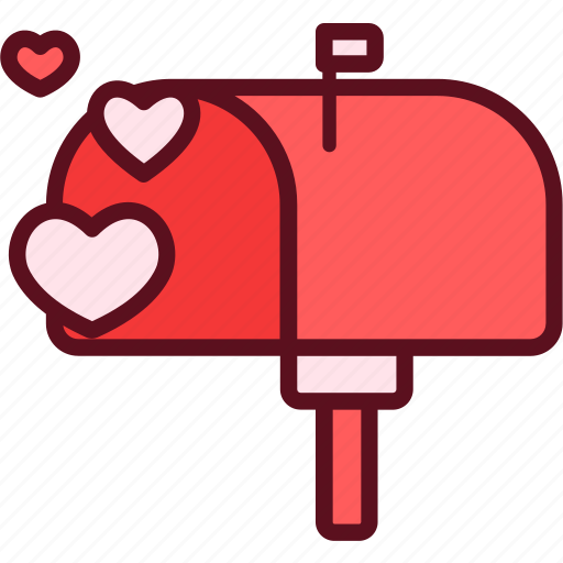 Valentine, heart, love, romantic, valentinesday, mailbox icon - Download on Iconfinder