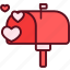 valentine, heart, love, romantic, valentinesday, mailbox 