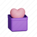 box, pink, love, present, package, valentine
