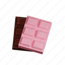 chocolate, pink, sweet, dessert, valentine