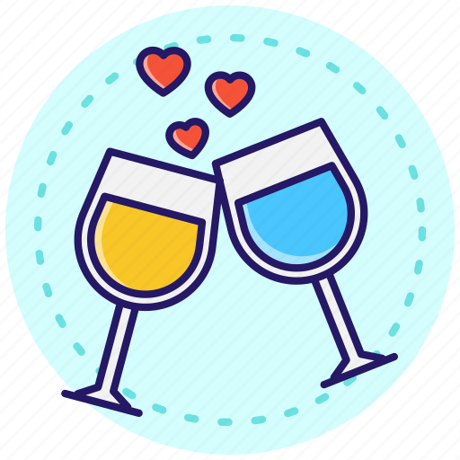 Wine glasses, alcohol, cheers, wine, glass, drink, champagne icon - Download on Iconfinder