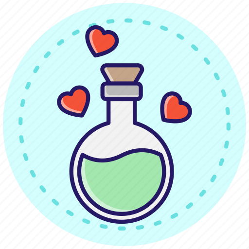Love potion, potion, love, potion-bottle, heart, magic-potion, flask icon - Download on Iconfinder