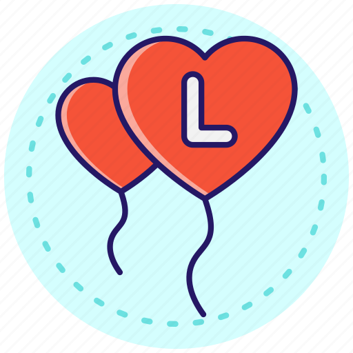 Heart balloons, celebration, love, decoration, balloons, heart, valentine-balloons icon - Download on Iconfinder