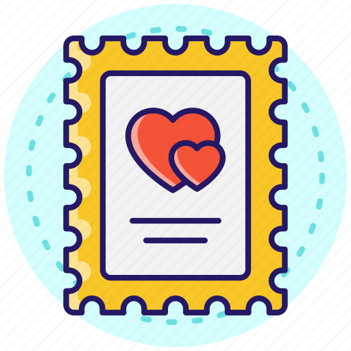 Love stamp, postage, stamp, postcard, love, heart, postage-stamp icon - Download on Iconfinder
