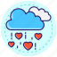 love rain, love, valentine, romance, romantic, heart-rain, romantic-weather, cloud, heart 