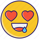 heart eyes emoji, emoticon, emoji, emotion, expression, smiley, love, heart-eyes, love-emoji