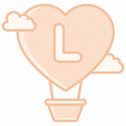 Hot air balloon ride, illustration, ballooning, balloon-adventure, floating-in-a-balloon, love, valentine-day icon - Download on Iconfinder