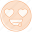 heart eyes emoji, emoticon, emoji, emotion, expression, smiley, love, heart-eyes, love-emoji 