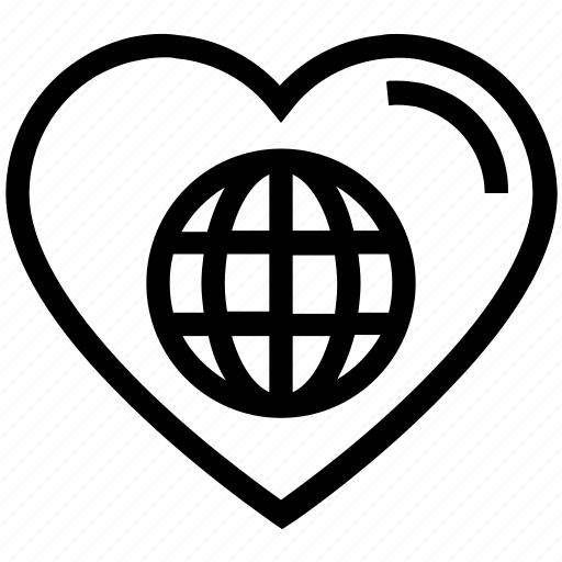 Earth, favorite, globe, heart, love, valentine’s day, world icon - Download on Iconfinder