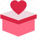 box, delivery, donation, heart, love, valentine’s day 