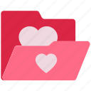 bookmarks, favorite, folder, heart, like, love, valentine’s day 