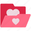 bookmarks, favorite, folder, heart, like, love, valentine’s day 