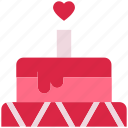 cake, candle, heart, love, valentine cake, valentine’s day, wedding 