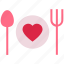 dining, heart, knife, love, plate, spoon, valentine’s day 