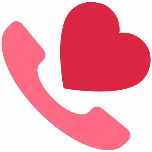 Heart, love, phone receiver, receiver, romantic talk, valentine’s day icon - Download on Iconfinder