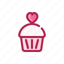 cake, cup, heart, love, romantic, valentine