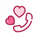heart, love, phone, romantic, valentine