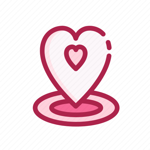 Gps, heart, location, love, romantic, valentine icon - Download on Iconfinder