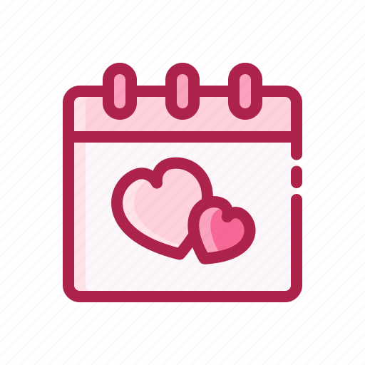 Calendar, heart, love, romantic, valentine icon - Download on Iconfinder