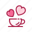 coffee, cup, heart, love, romantic, valentine 