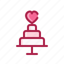 cake, heart, love, romantic, valentine