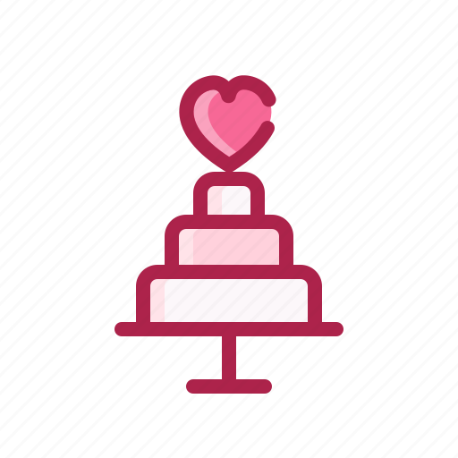 Cake, heart, love, romantic, valentine icon - Download on Iconfinder