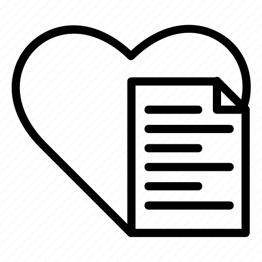 Valentines, love, file, paper, heart, document, valentine icon - Download on Iconfinder