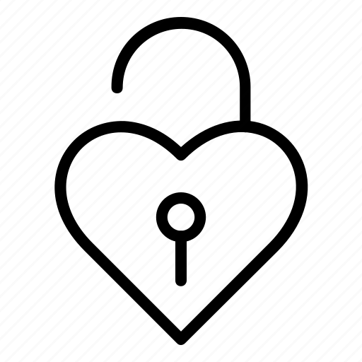Valentines, love, padlock, open, valentine, heart, romance icon - Download on Iconfinder