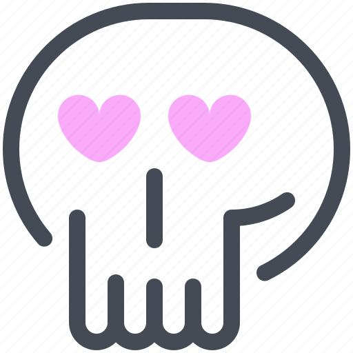 Skull, hearts, deadly, love, valentines, day icon - Download on Iconfinder
