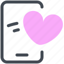 swipe, phone, heart, social, like, application