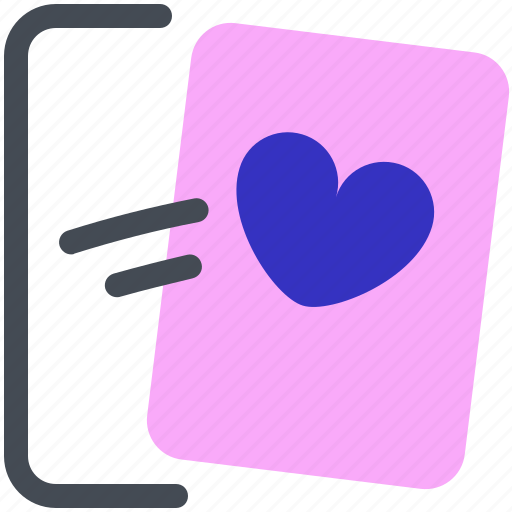 Swipe, phone, heart, social, like, application icon - Download on Iconfinder