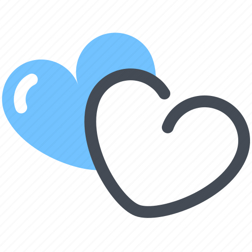 Two, heart, love, romance, romantic, valentine, wedding icon - Download on Iconfinder