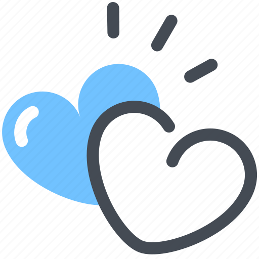 Two, heart, love, romance, romantic, valentine, splash icon - Download on Iconfinder