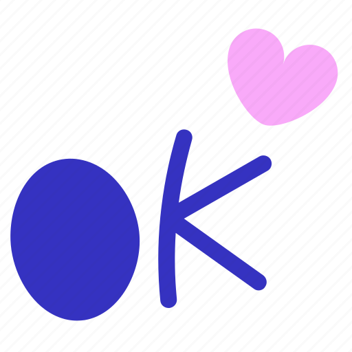 Heart, love, pink, valentine, valentines, day, ok icon - Download on Iconfinder