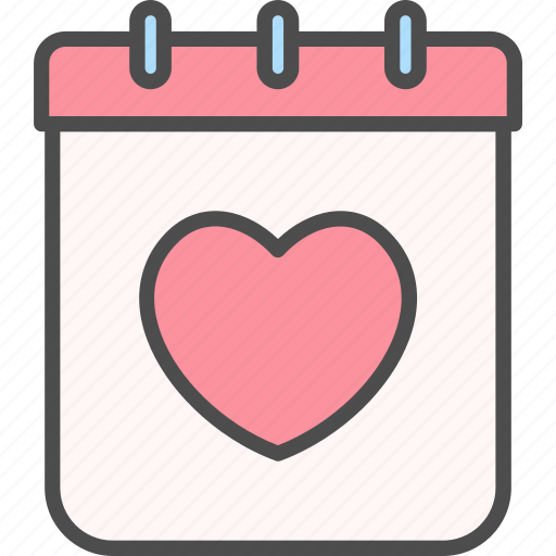 Valentine, calendar, heart, love icon - Download on Iconfinder