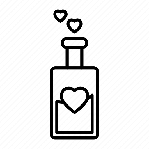 Heart, bottle, love, valentine, romance, alcohol icon - Download on Iconfinder