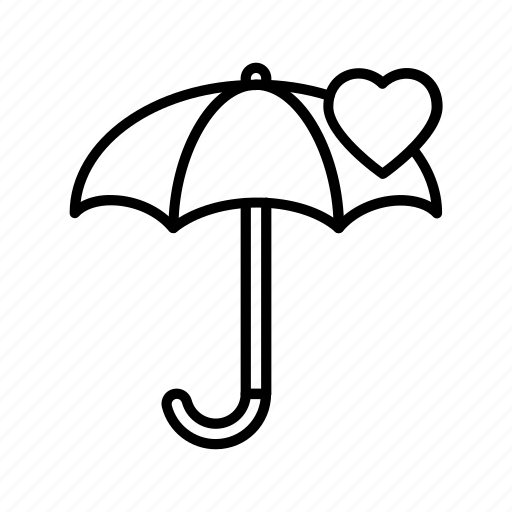 Umbrella, heart, love, valentine, romance, romantic icon - Download on Iconfinder