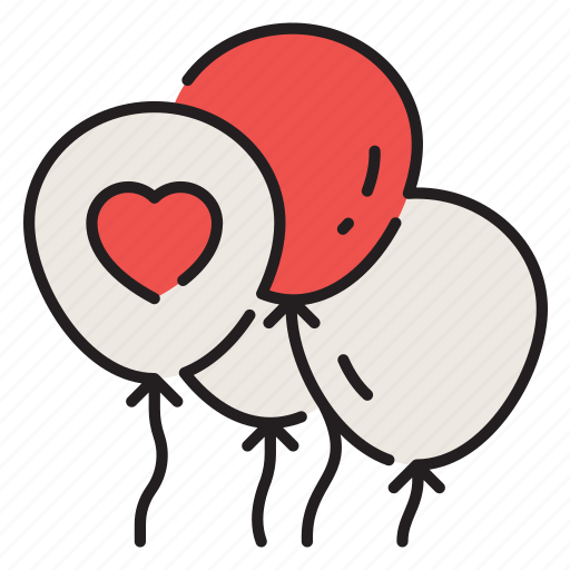 Valentines, love, air, balloons, party, valentine, celebration icon - Download on Iconfinder