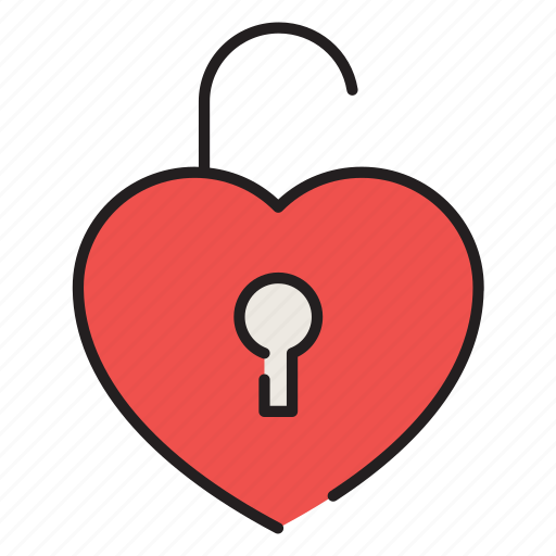 Valentines, love, lock, heart, key, protection, safety icon - Download on Iconfinder