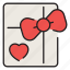 valentines, love, gift, present, bow, ribbon, birthday 