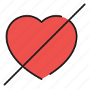 valentines, love, heart, heartbroken, prohibited, no, restrict