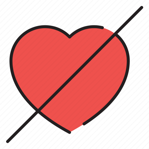 Valentines, love, heart, heartbroken, prohibited, no, restrict icon - Download on Iconfinder